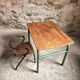 Ensemble bureau et chaise d’écolier vintage – Mobilier scolaire industriel