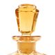Art déco decanter, orange crystal, Poland, 1930s