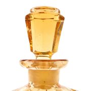 Carafe art déco, cristal orange, Pologne, années 1930