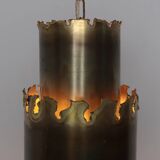 Set of 2 vintage Holm Sorensen brass pendant lamps 6400