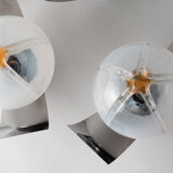 4 Mazzega Murano wall lamps vintage 1960s