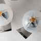 4 Mazzega Murano wall lamps vintage 1960s