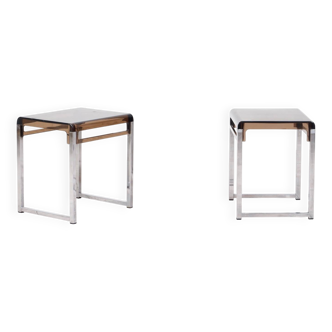 2 plexiglas side tables