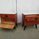 Paire de tables de chevet tchèques, Halabala, style scandinave 1950