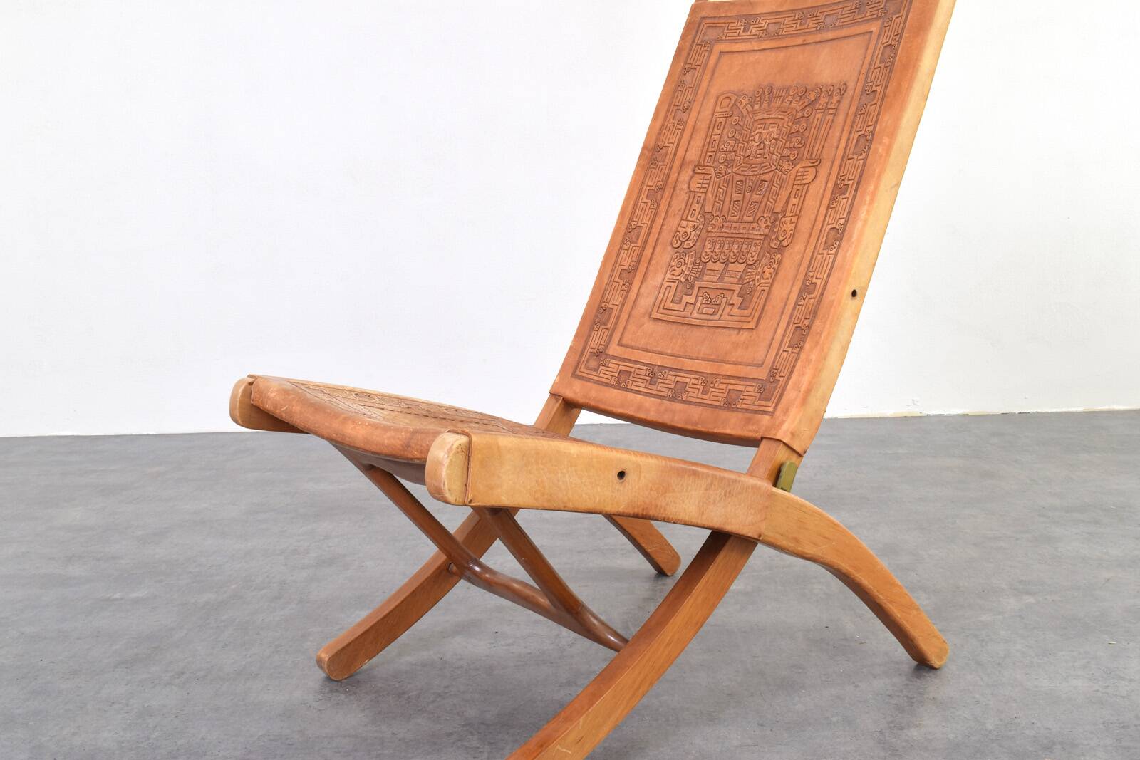 Folding Chair by Ángel Pazmiño for Muebles de Estilo, 1960s.