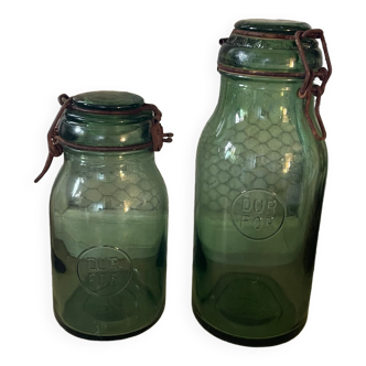 Two old jars 1.5l and 0.75l