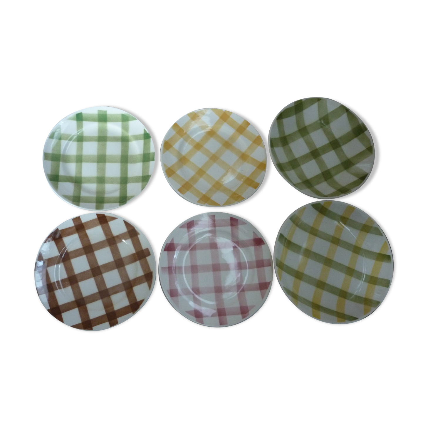 Lot of 6 plates mill of wolves model tablecloth