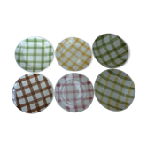 Lot of 6 plates mill of wolves model tablecloth