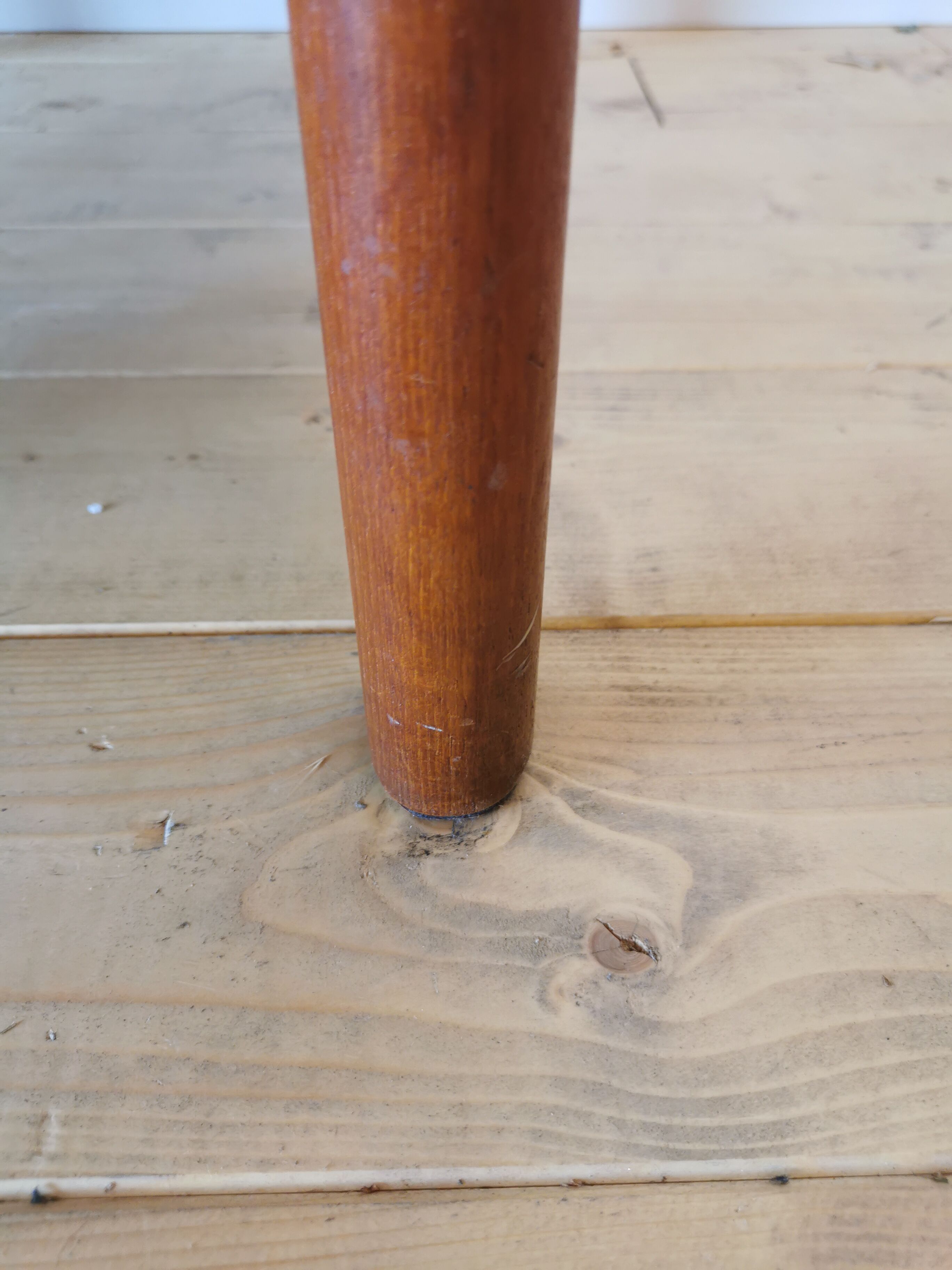 Pair of Dyrlund leather footrest 60s leather
