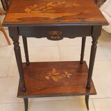 Table d'appoint en marqueterie de bois Napoléon III