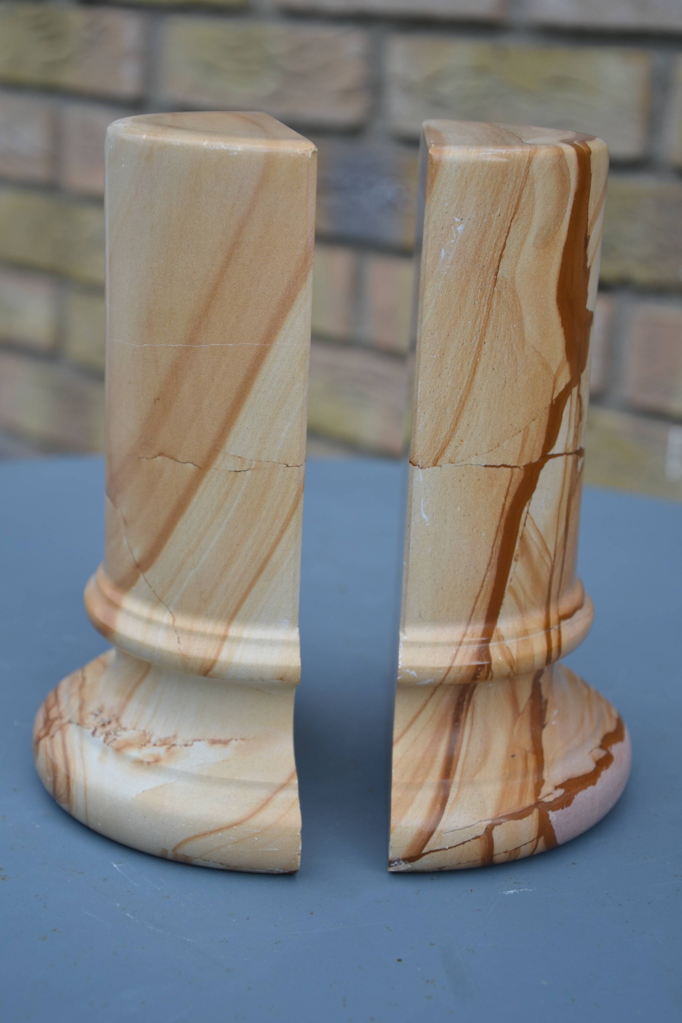 Pair of marble bookends