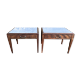 Pair of Louis XVI style bedside tables