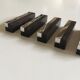 70s mozambique ebony and chrome steel door set
