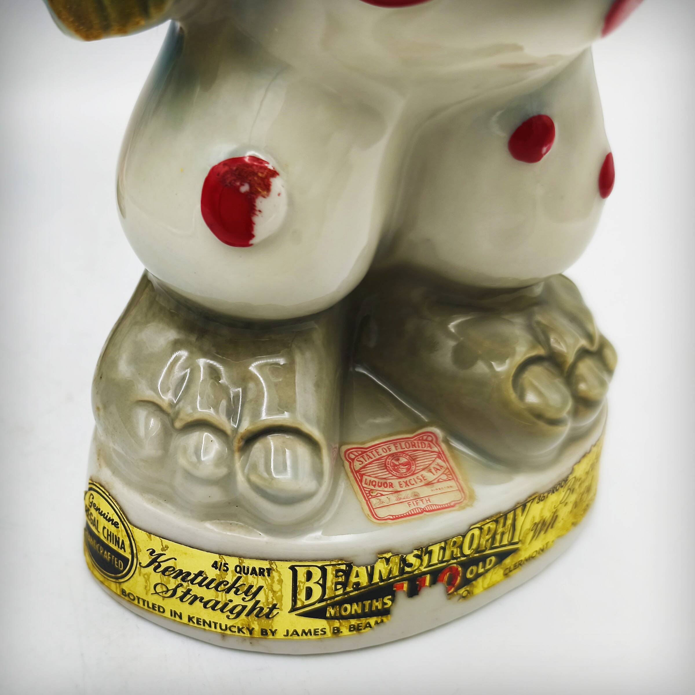 Ceramic carafe "clown donkey" by Jim Beam, USA, 1960s