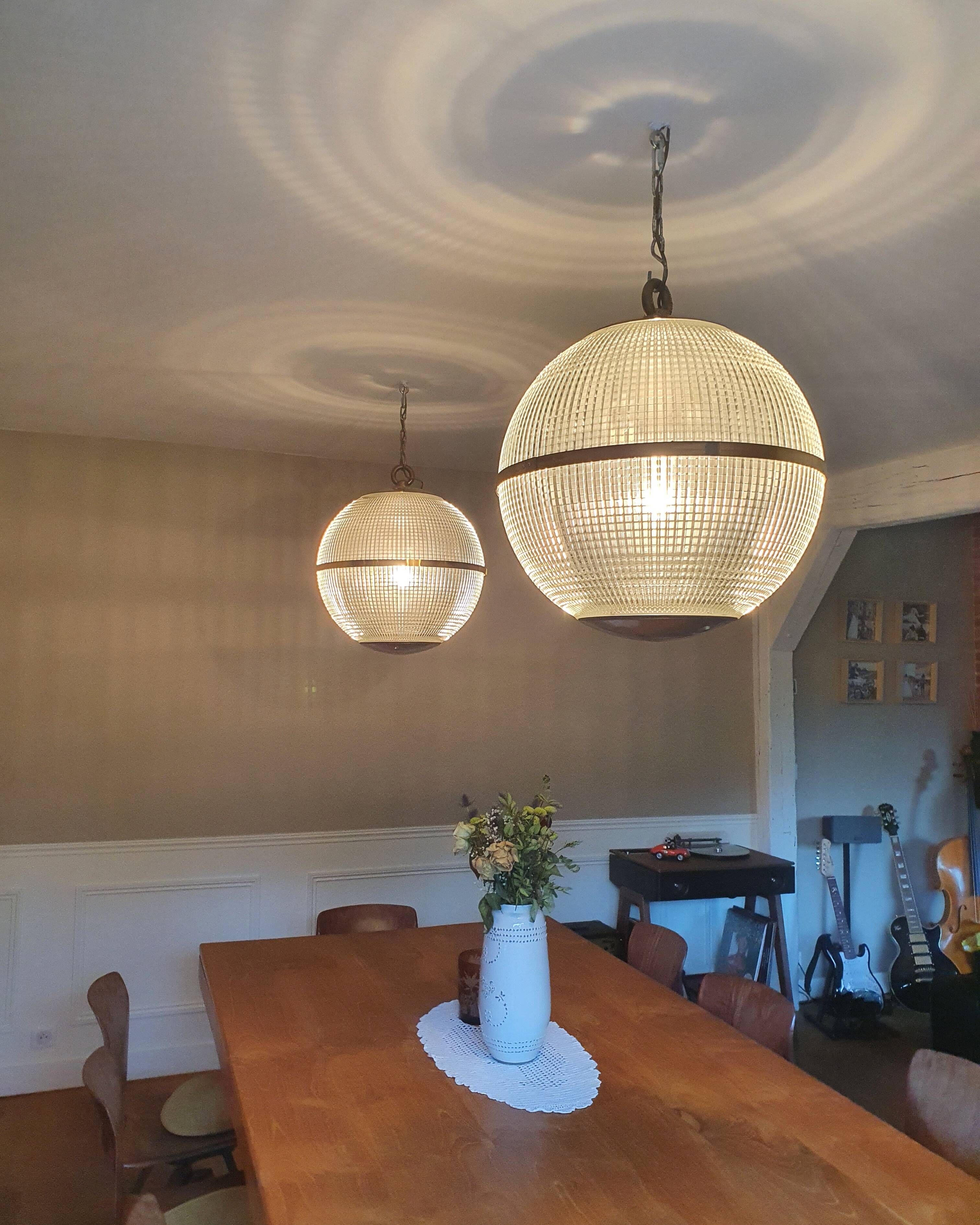 Holophane brass globe