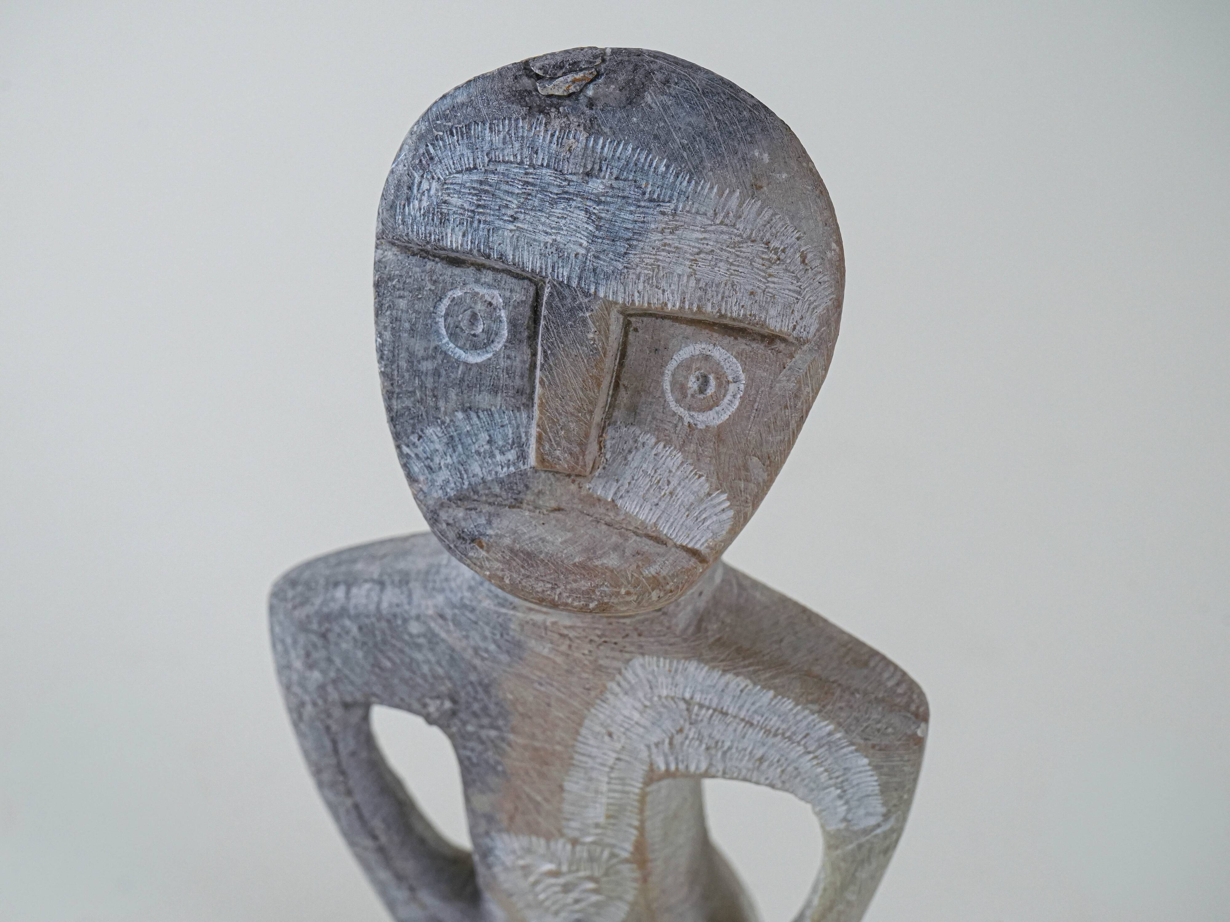Stone totem figurine, Danish design, 1970s, production: Denmark