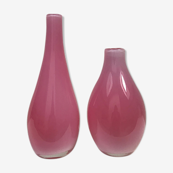 Duo de vases en verre de Murano