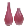 Duo of murano glass vases