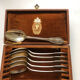 6 small silver metal spoons