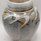 Glazed ceramic vase signed
