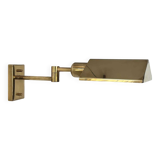 Vintage adjustable wall lamp, solid brass, France 1970