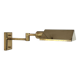 Vintage adjustable wall lamp, solid brass, France 1970