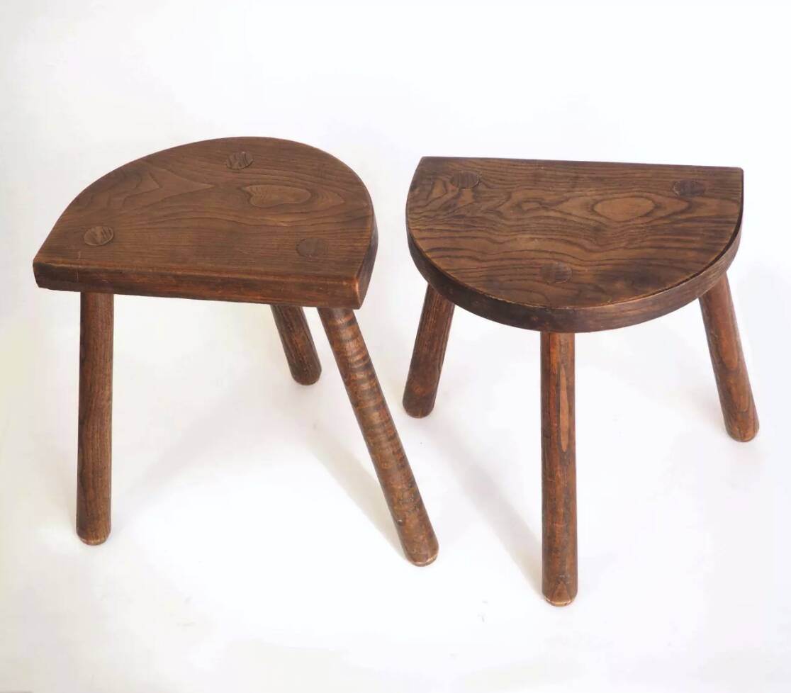 Pair of tripod stools