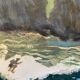 Tableau personnage se cachant dans la nature XXe