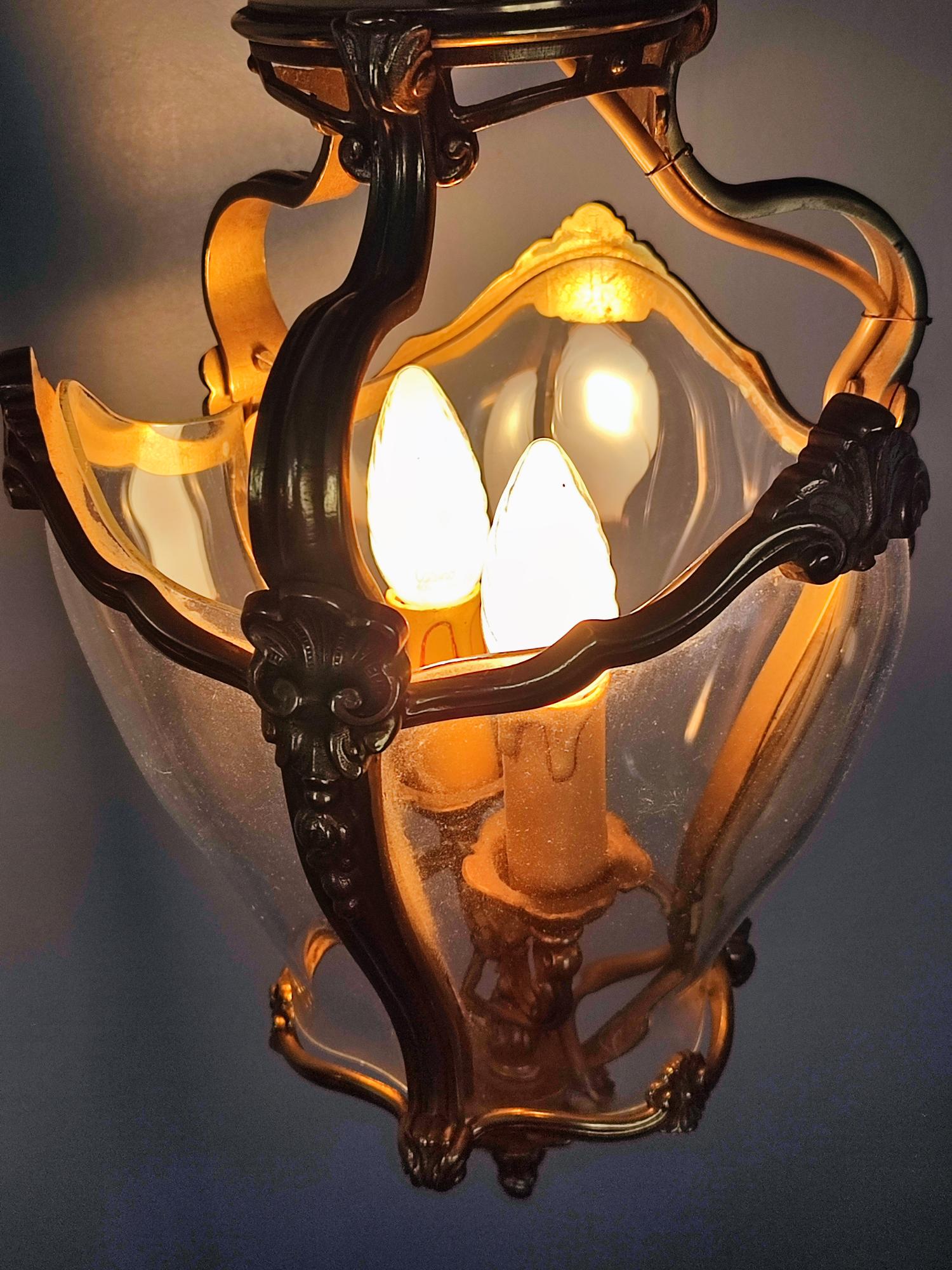 Suspension en bronze vintage