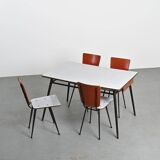 Kitchen table and chairs set by André Sornay, Lyon 1955