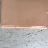 Pink earthenware trivia with bamboo effect Digoin Sarreguemines 50s