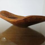 Large walnut bowl, signed, in the style of Alexandre Noll