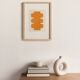 Painting on paper "NUX" saffron yellow signed Eawy