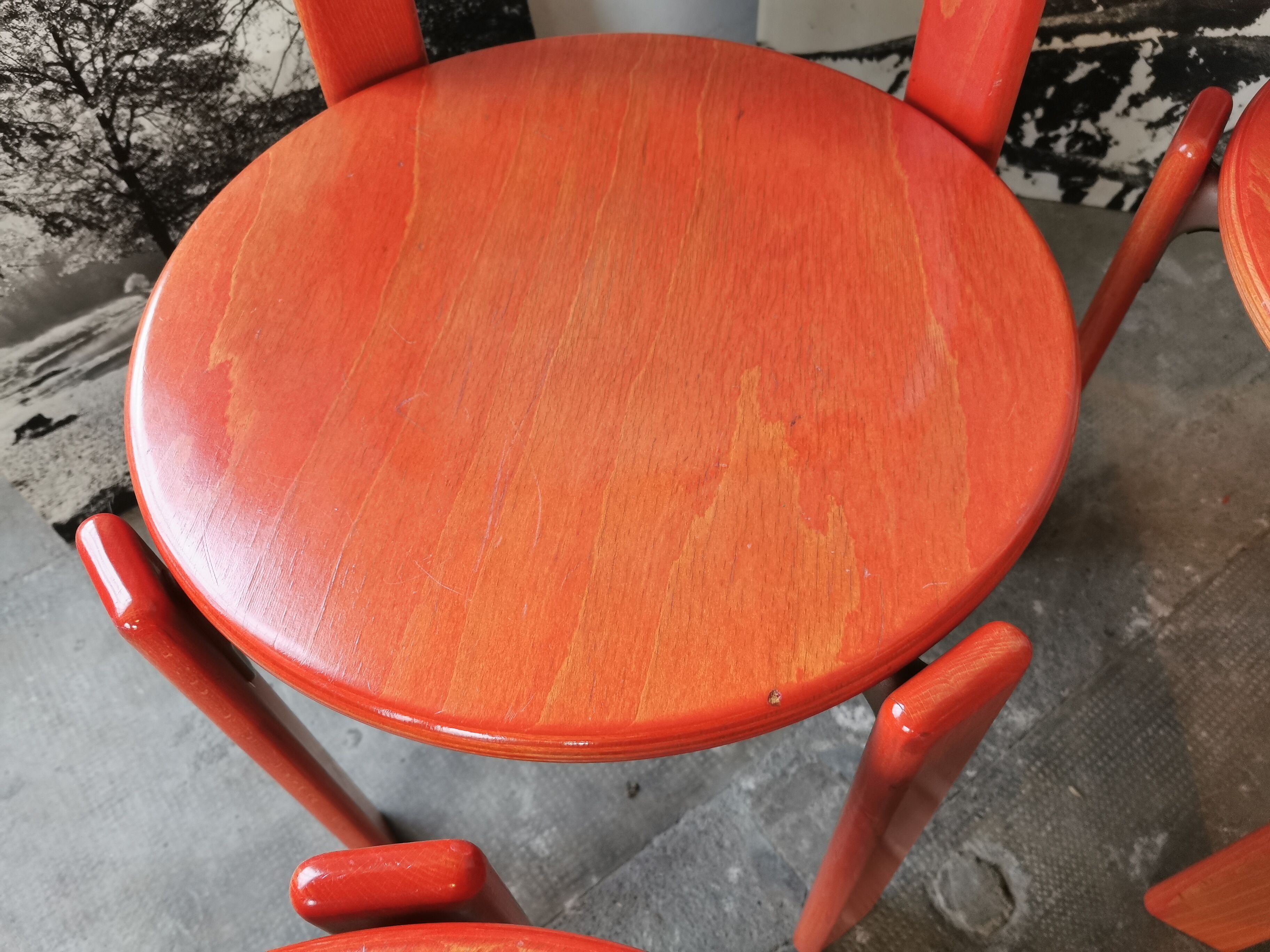 Set of 6 rey chairs by bruno rey for kusch and co