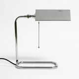 Large original 1980s chrome table lamp by Florian Schulz