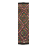 Turkish Handmade Vintage Anatolian Kilim 90 cm x 353 cm