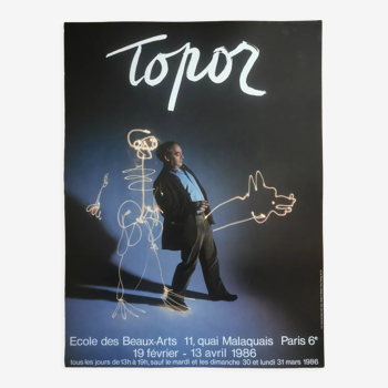 Affiche exposition Topor 1986 École des Beaux-Arts