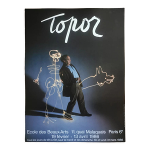 Affiche exposition Topor 1986 École