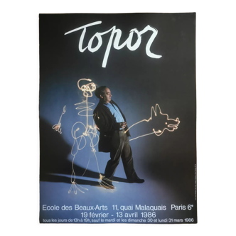 Affiche exposition Topor 1986 École des Beaux-Arts