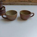 Set of 5 natural cups