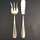 Silver metal fish cutlery ercuis