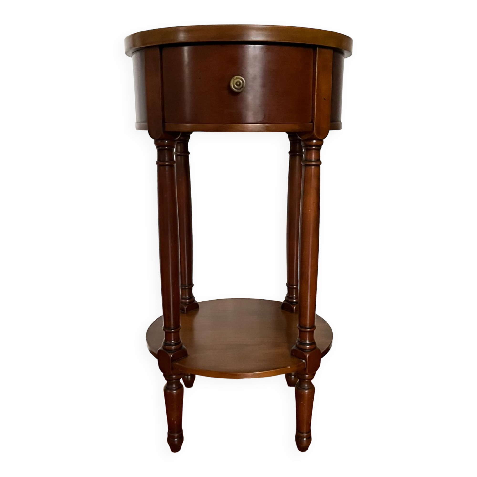 Cherry wood pedestal table