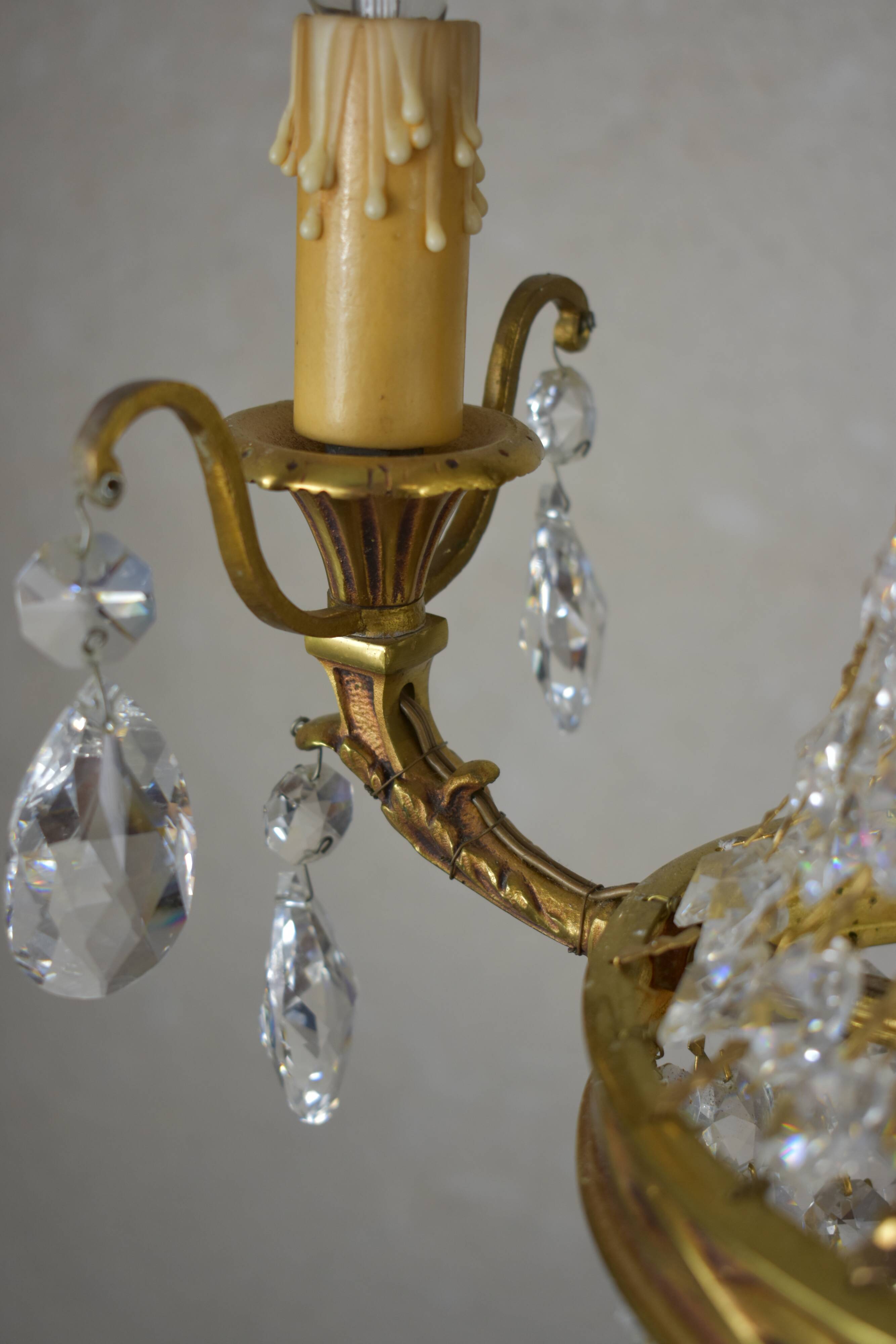 Beautiful chandelier with tassels.
