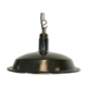 Vintage industrial dark grey enamel hanging light, 1950s