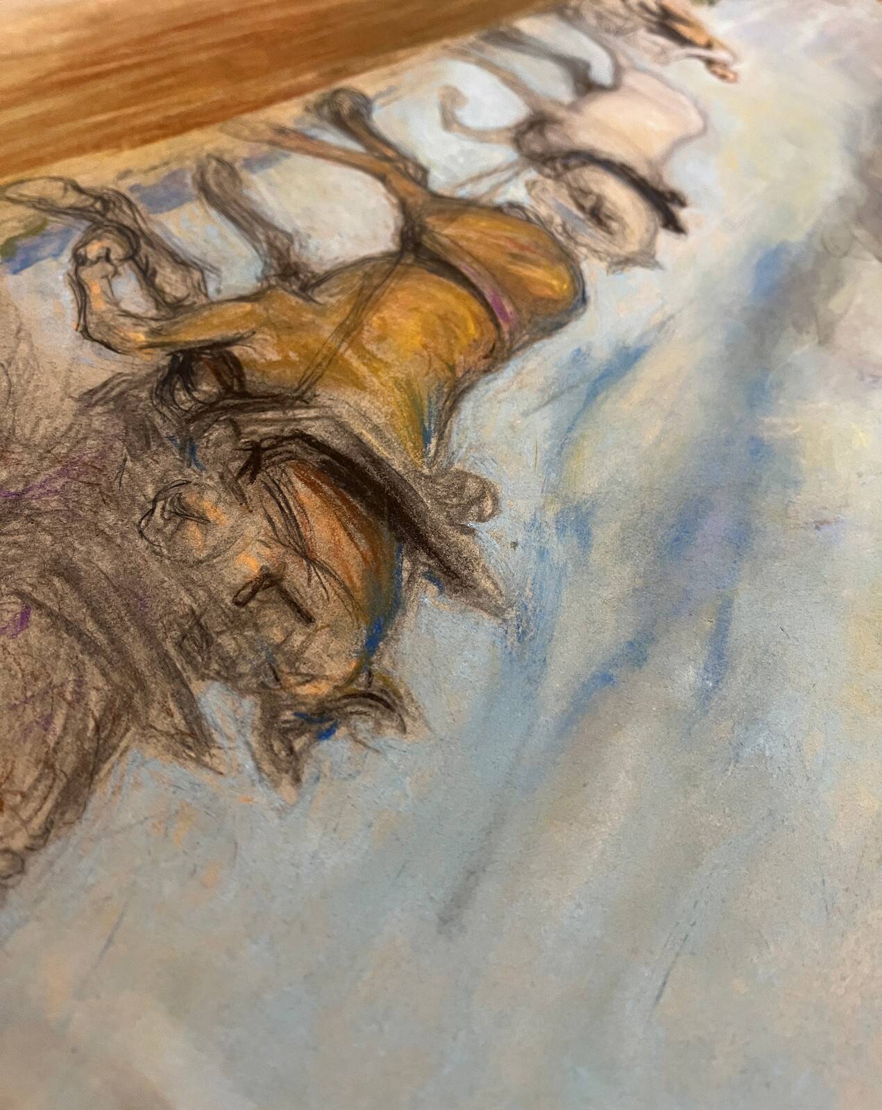Tableaux étude de laboureur et chevaux Ed. Pannetier (1884-1965)