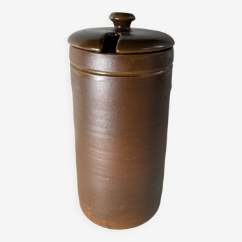 Vintage stoneware lidded jam/mustard pot