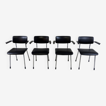 Set of 4 Gispen 1235 chairs André Cordemeyer 1960’s