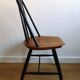 Scandinavian chair in dark and black wood