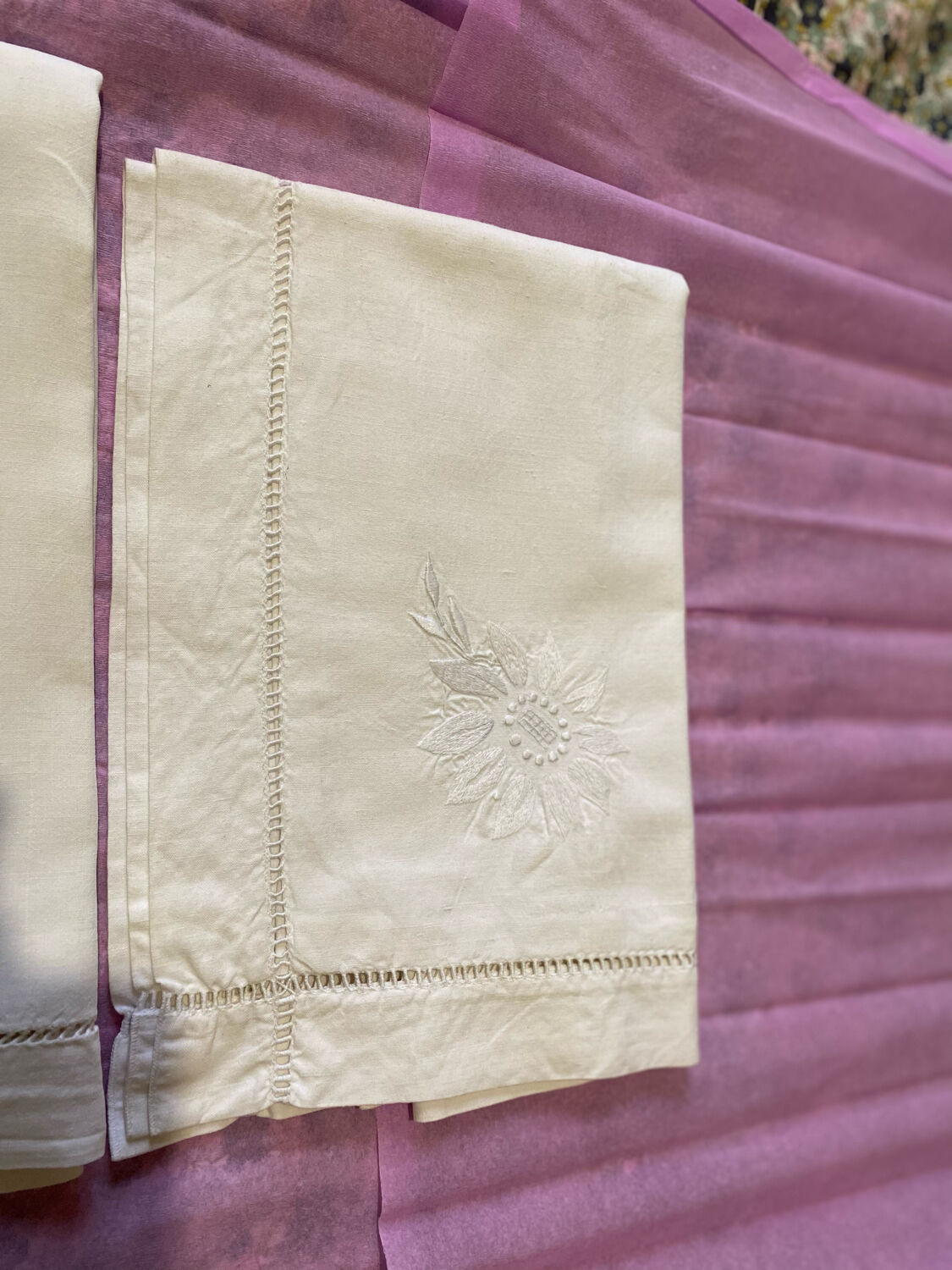Set of two linen pillowcases