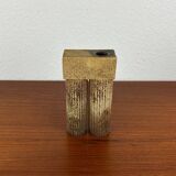 Klaus Lehmann, postmodern brutalist German pottery, sculpted column vase, 1981, ceramic